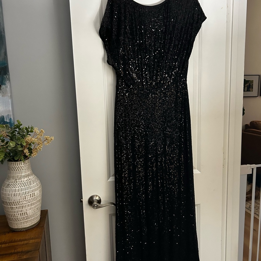 Maggy London Black Sequin Jumpsuit